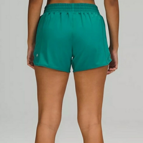 NWOT Lululemon Hotty Hot Shorts 4" Size 4 Tall - Teal Lagoon - Picture 5 of 14